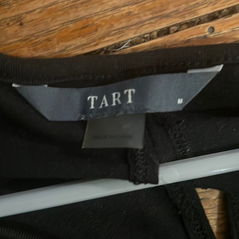 Tart black wrap dress M knee length